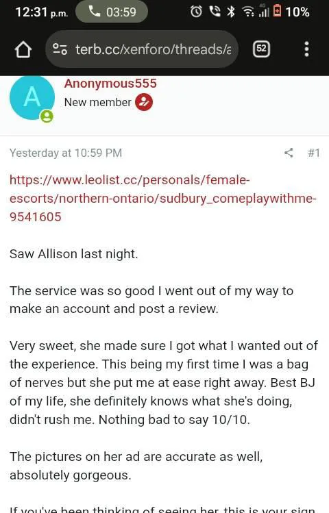 Escorts Greater Sudbury, Ontario Allison