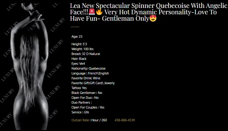 Escorts Montreal, Quebec MONDAY at LUXURY⭐LEA⭐LILI⭐ALYSSA⭐LEXIE⭐EVE⭐*7* MODELS⭐MOST LUXURIOUS OUTCALL AGENCY IN MONTREAL FOR YOU GENTS⭐CONTACT JAY