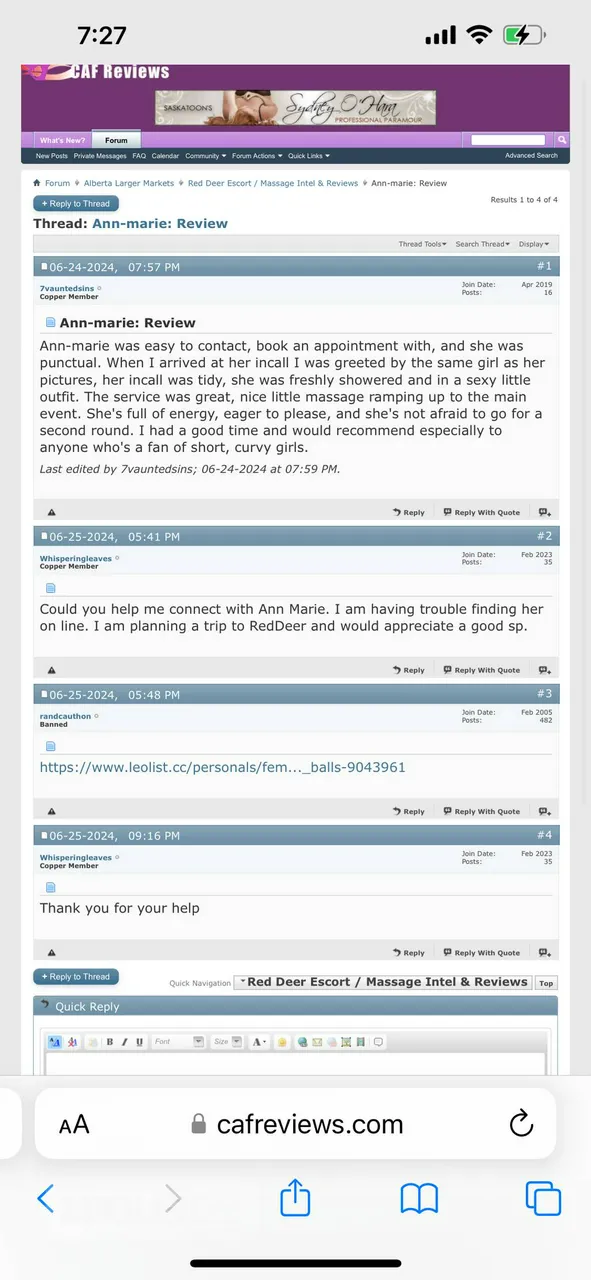 Escorts Red Deer, Alberta QUEEN OF TOES CURLING